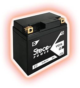 Batterie Moto Steco12V 7Ah 90A +D DD 135 X 75 X 133 Prête à l'emploi