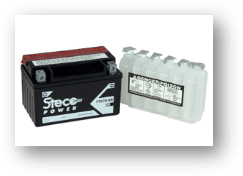 Batterie Moto YTX7A-BS AGM 12V 6Ah - Haute Puissance, Sans Entretien, Fabrication Européenne - Pour Démarrage Fiable